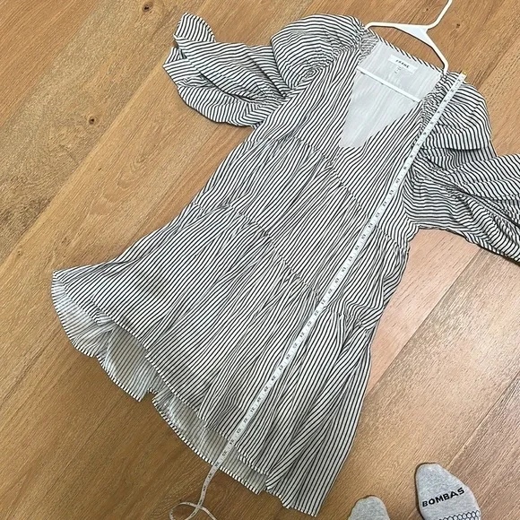 Frame High Low Striped Dress Sz S - Picture 10 of 11